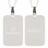 Pendentif rectangle argent 925/000
