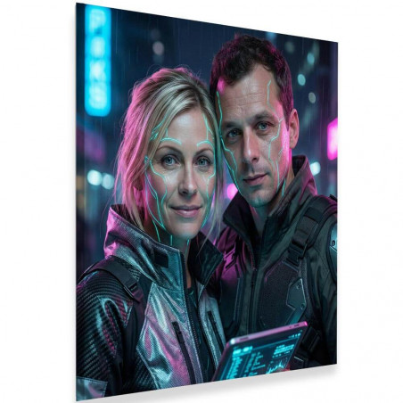 Tableau cyberpunk néon personnalisé