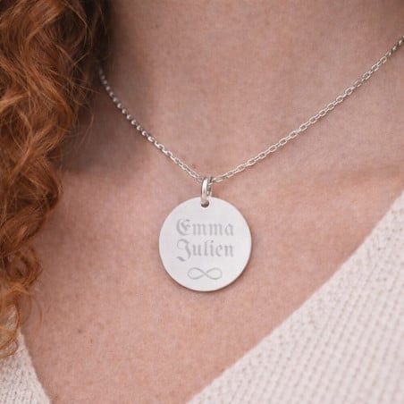 Collier rond en argent personnalisé