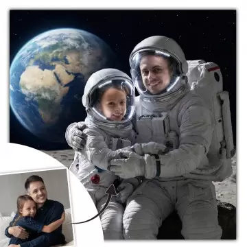 Tableau astronaute personnalisé