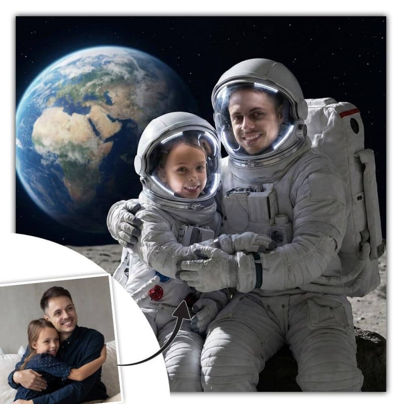 Tableau astronaute personnalisé