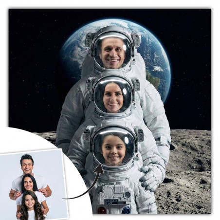Tableau astronaute personnalisé photo