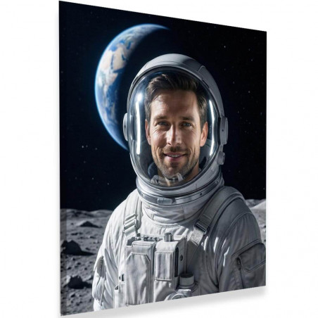 Tableau astronaute personnalisable avec une photo