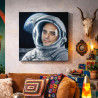Tableau portrait astronaute personnalisé