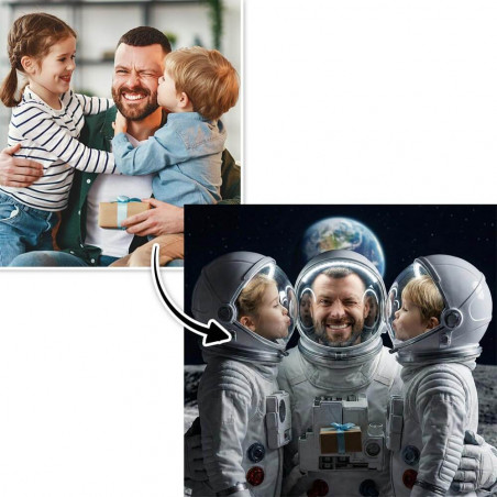 Portrait photo astronaute personnalisé