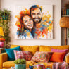 Portrait photo aquarelle artistique