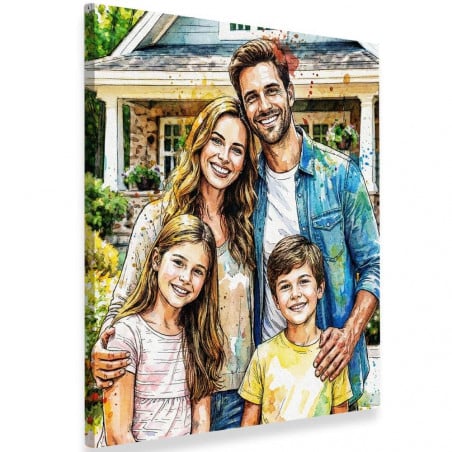 Affiche portrait aquarelle artistique et coloré
