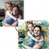 Portrait aquarelle artistique et coloré avec une photo