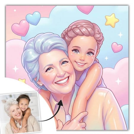 Tableau Kawaii pastel personnalisé