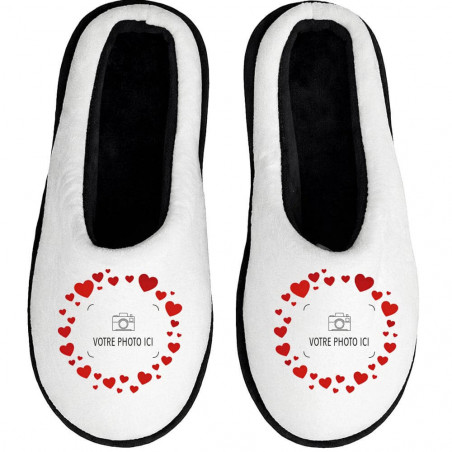 Chaussons cœurs imprimés
