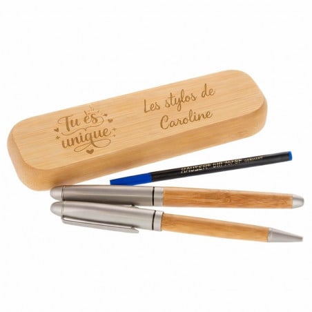 Coffret stylos personnalisé mots d’amour