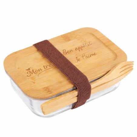Lunch box verre mots d’amour personnalisé