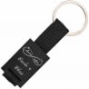porte clé tissu noir gravé