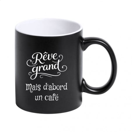 Mug noir gravé
