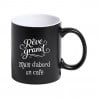 Mug noir gravé