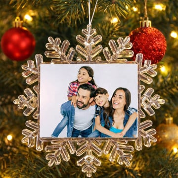 Flocon de noël personnalisé photo