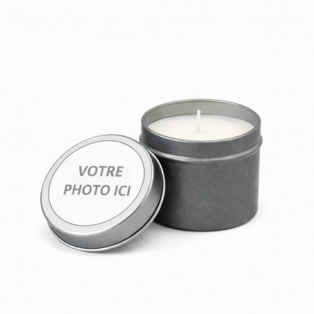 Bougie a personnaliser photo
