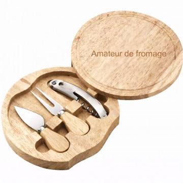 Set à fromage de 3 ustensiles gravé