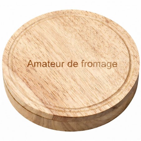 Coffret bois fromage rond