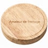 Coffret bois fromage rond