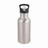Gourde sport acier grise tétine