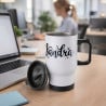 Mug thermos blanc photo