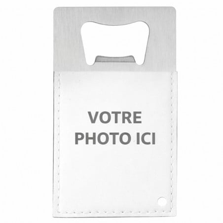 Décapsuleur métal cuir votre photo