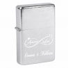 Briquet tempête essence argenté gravé