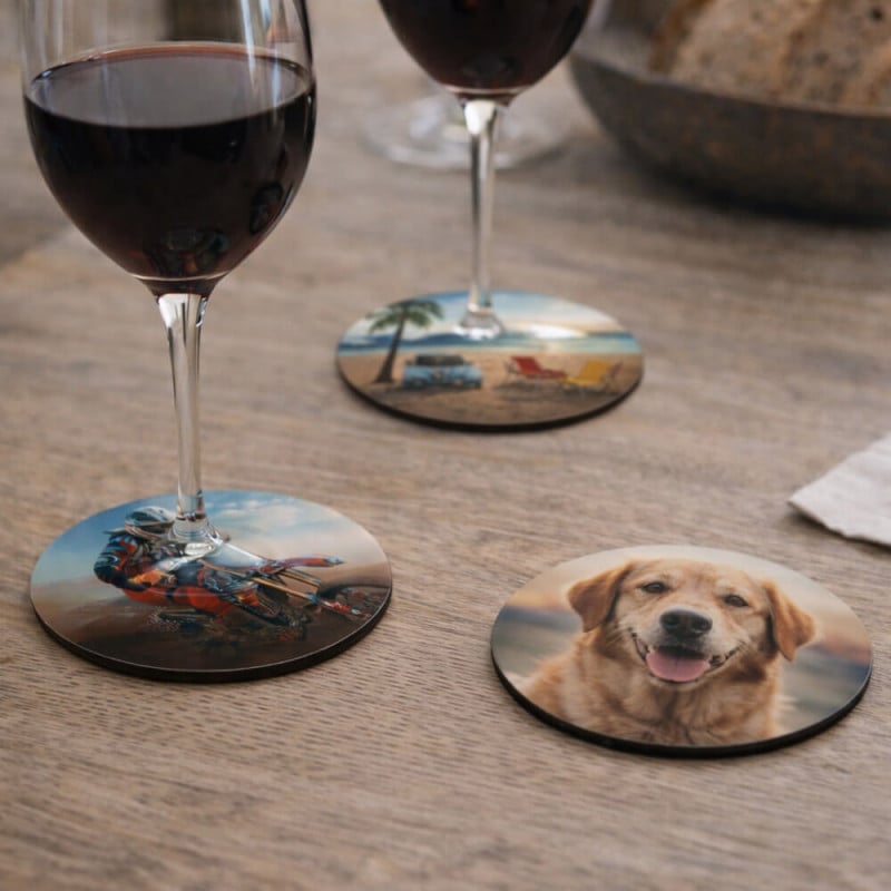 Sous verre rond personnalisable