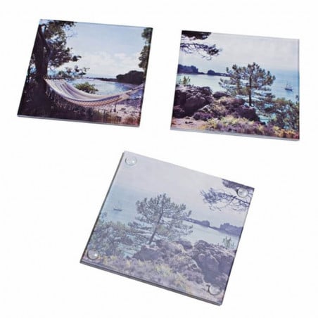 Dessous de verre en verre à imprimer