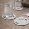 Sous verre rond en verre