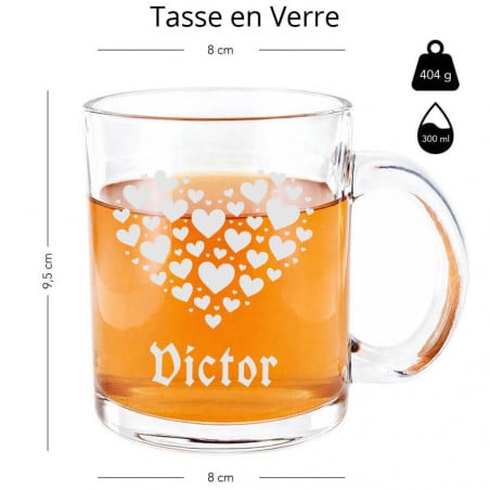 Tasse en verre fêtes des papys gravée