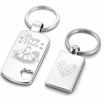 Porte-clés gravés Papy Mamie | Cadeaux personnalisés