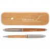 Coffret 2 stylos bois communion personnalisé avec texte