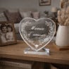 Coeur en verre mamie gravé
