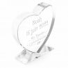 Coeur en verre communion personnalisable