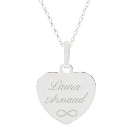 Pendentif coeur en argent personnalisé