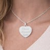 Collier coeur gravé personnalisé
