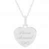 Collier coeur gravé argent