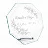 Trophée en verre octogonal personnalisé