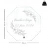 Dimensions cadre verre original fleurs gravé