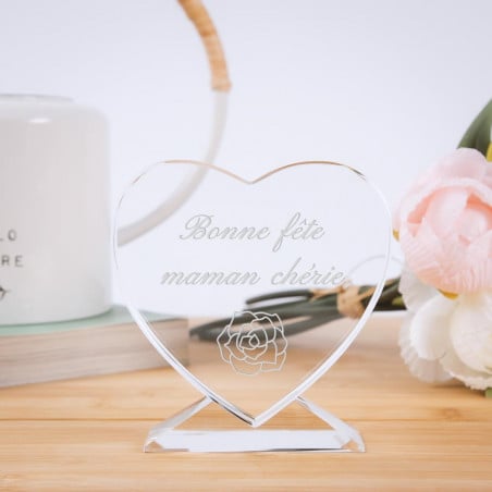 Cœur en verre personnalisable