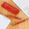 Coffret stylo bille et porte mine rouge gravé