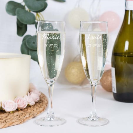 Coffret flûtes à champagnes personnalisable