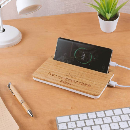 Support smartphone avec chargeur personnalisée