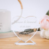Cœur en verre personnalisé avec design amour
