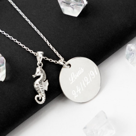 Pendentif hippocampe personnalisé