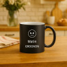 Mug noir et blanc gravé