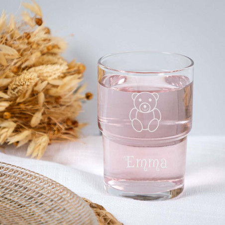 Verre à eau gravé