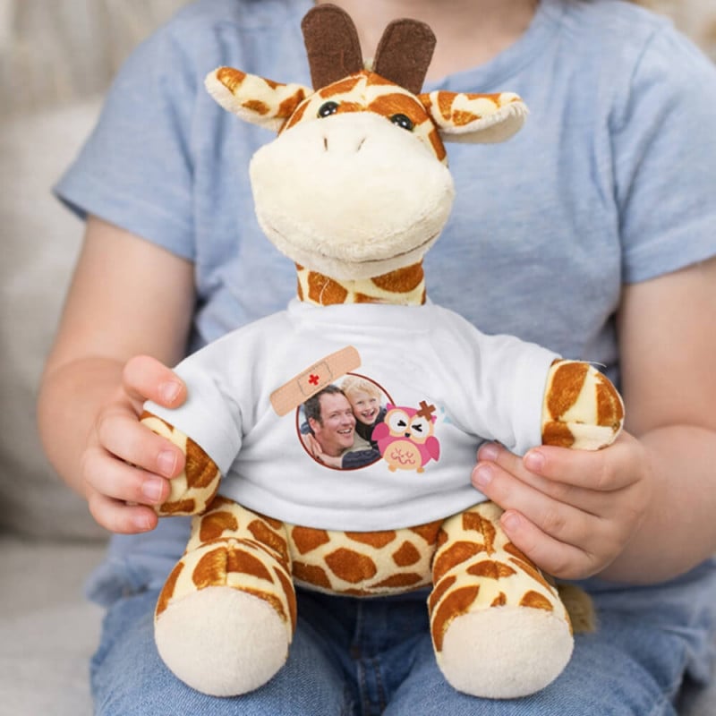 Peluche girafe personnalisable